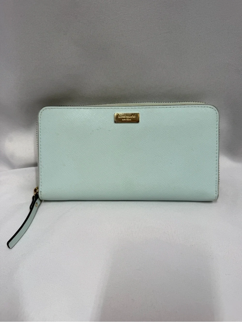 Kate Spade | Newburry Lane Talla Leather Wallet Light Blue Zipper